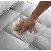 Load image into Gallery viewer, Convertible Sleeping Sofa Bed, Modern Velvet Fabric Double Seat Sofa Bed, Sleeping Sofa Bed With 2 Backs And Detachable Backs, Backs, Suitable For Living Room Bedroom,Grey ITDinos®
