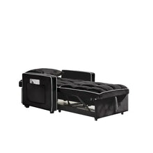 Load image into Gallery viewer, 3-in-1 Sofa Bed Chair Fold-out Sofa Bed Adjustable Back Sofa Chaise Longue Single Bed Modern Chair For Adults Bed In Black ITDinos®
