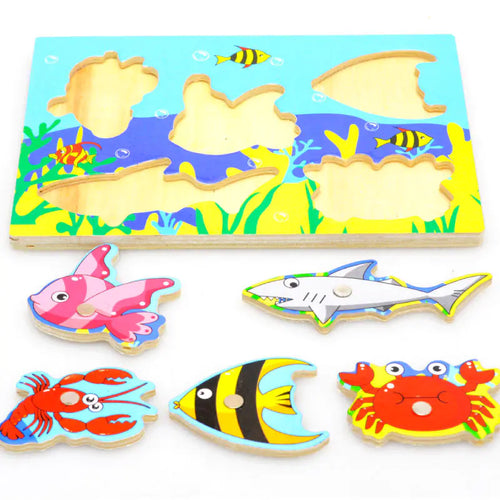 Wooden Magnetic Fishing Toy - Educational Playset ITDinos®