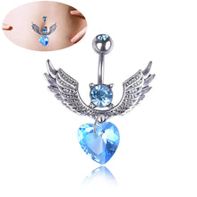 Load image into Gallery viewer, Fashion Crystal Zircon Wing Navel Ring with Steel ITDinos®
