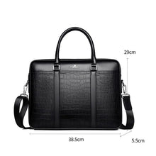 Load image into Gallery viewer, Men&#39;s Crocodile Leather Crossbody Business Briefcase ITDinos®
