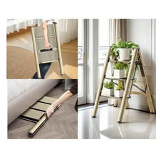 Load image into Gallery viewer, 3 Step Ladder, Aluminum Alloy Ladder, Folding Ladder, With Wide Non-skid Pedals 300 Lb Capacity Home Office Portable Ladder, Light And Strong Compact, Can Be Used In The Study Bedroom Kitchen Office ITDinos®
