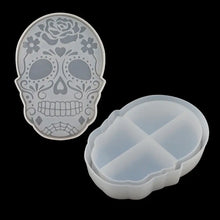 Load image into Gallery viewer, DIY Crystal Epoxy Skull Coffin Jewelry Box Mold ITDinos®
