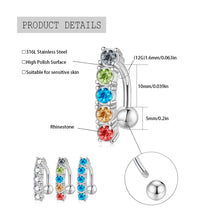 Load image into Gallery viewer, Fashionable Women&#39;s Stainless Steel Crystal Navel Piercing Ring ITDinos®
