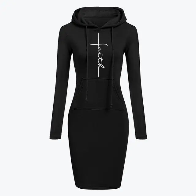 Autumn Winter Women's Long-Sleeved Hoodie Dress ITDinos®