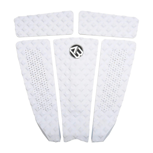 AQUBONA 5 Piece EVA Surfboard Deck Traction Pads for Stomp Skimboards Surf Boards Funboard Fish Board/White Blue Black ITDinos®