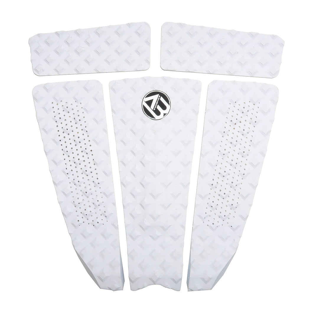 AQUBONA 5 Piece EVA Surfboard Deck Traction Pads for Stomp Skimboards Surf Boards Funboard Fish Board/White Blue Black ITDinos®