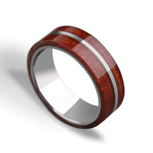 Load image into Gallery viewer, Men's Tungsten Ring with Wood Inlay - Custom Design ITDinos®
