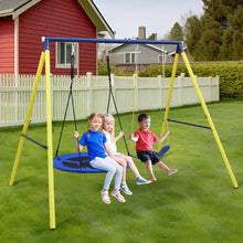 Load image into Gallery viewer, Frame Metal Swing Set With Slide ITDinos®

