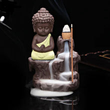 Load image into Gallery viewer, Creative Purple Clay Monk Incense Burner Desktop Decor ITDinos®
