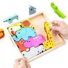 Lade das Bild in den Galerie-Viewer, 3D Wooden Animal Puzzle Match Educational Toy ITDinos®
