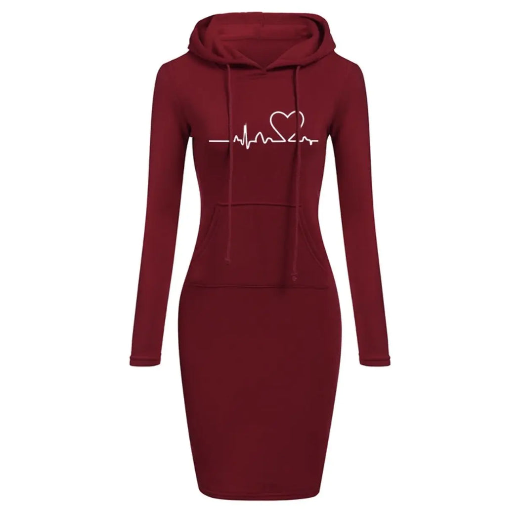 Autumn Winter Women's Long-Sleeved Hoodie Dress ITDinos®