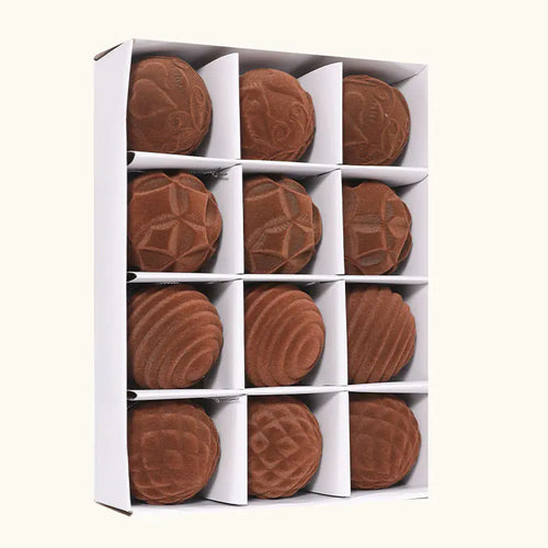 12-Pack Velvet Christmas Tree Ornaments - Plastic Balls ITDinos®