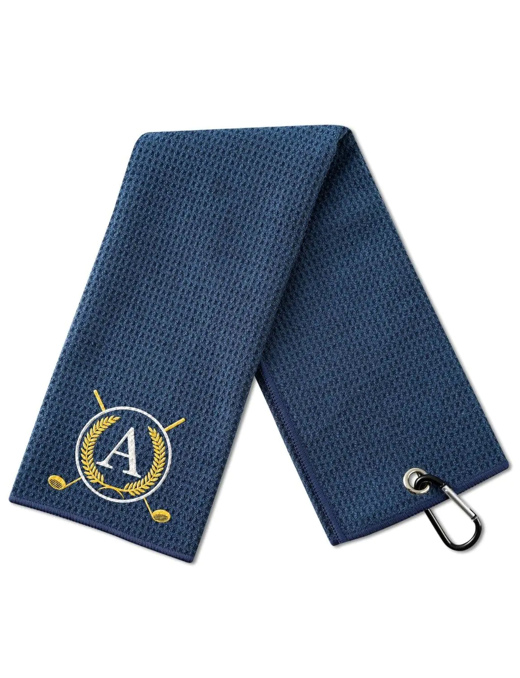 Golf Towels Monogrammed Golf Accessory for Golf Bags Golf Gifts for Men and Women on National Golf Day Retirement Birthday Christmas 16”x 24” Microfiber Golf Towel Blue - Initial A