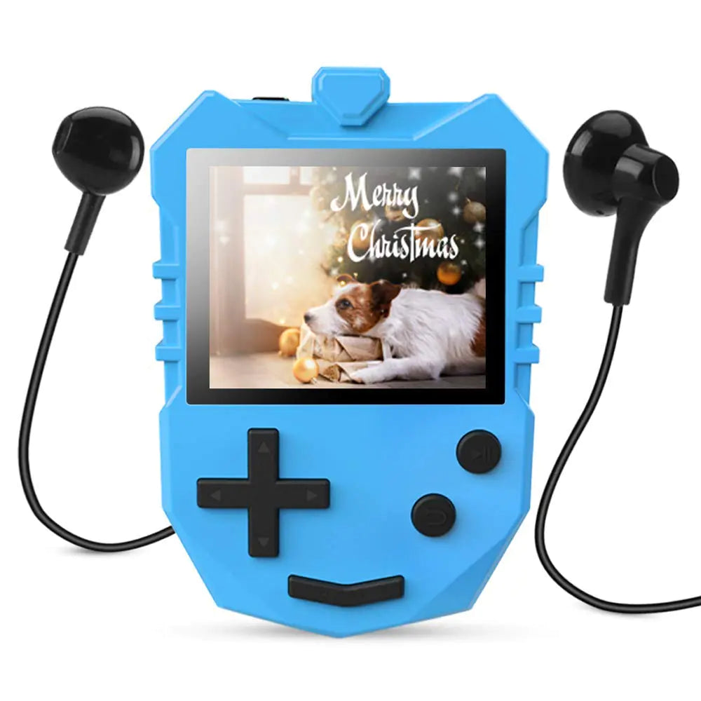 AGPTEK MP3 Player for Kids Portable 8GB Music Player with Built-in Speaker FM Radio Voice Recorder Expandable Up to 128GB Blue K1 ITDinos®