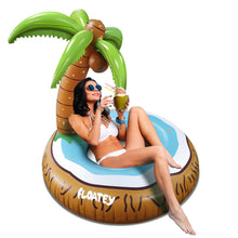 Load image into Gallery viewer, Floatey Unique Tropical Pool Floats - XLarge Inflatable Pool Floats Adult | Tiki Coconut Palm Tree Pool Float | Funny Island Pool Floaties for Adults | Luau Pool Party Hawaiian Pool Floats ITDinos®
