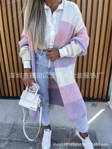 2023 Autumn Winter Women's Striped Knit Cardigan ITDinos®