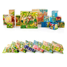 Lade das Bild in den Galerie-Viewer, Wooden Six-Sided Puzzle Blocks for Kids (Wholesale) ITDinos®
