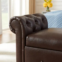 Load image into Gallery viewer, Brown Multifunctional Storage Rectangular Sofa Stool ITDinos®
