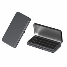 Load image into Gallery viewer, KHMSYOG Metal Cigarette Case King Size Slim Tin Box Cigarette Case 2 Pack Portable Travel Carrying Cases (Dark Grey) ITDinos®
