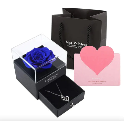 Acrylic Preserved Rose Jewelry Gift Box ITDinos®