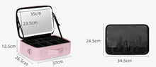 Load image into Gallery viewer, LED Illuminated Cosmetic Organizer - Spacious Makeup Case
