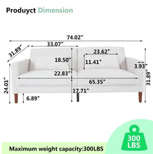 Load image into Gallery viewer, Linen Sofa Seats In Beige ITDinos®
