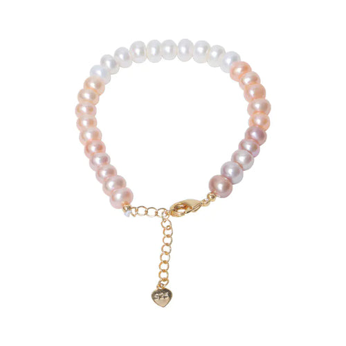 14K Gold-Plated Freshwater Pearl Gradient Bracelet ITDinos®