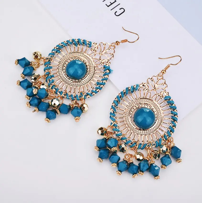 Bohemian Vintage Style Tassel Earrings with Beads ITDinos®