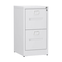 Lade das Bild in den Galerie-Viewer, 2 Drawer File Cabinet, Metal Vertical Filing Storage Cabinet With Lock, A4 Legal Letter Size,Home Office,Assembly Required,White ITDinos®
