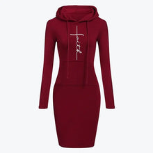 Lade das Bild in den Galerie-Viewer, Autumn Winter Women&#39;s Long-Sleeved Hoodie Dress ITDinos®
