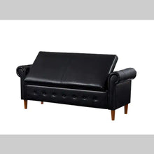 Load image into Gallery viewer, Black Multifunctional Storage Rectangular Sofa Stool ITDinos®
