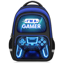 Load image into Gallery viewer, Fitvc School Backpack for Boys - Gamer Boys Backpack for Kids Children Teens Elementary Middle School - 17″ Video Game Bookbag Travel Back Pack for Age 6-18 ITDinos®
