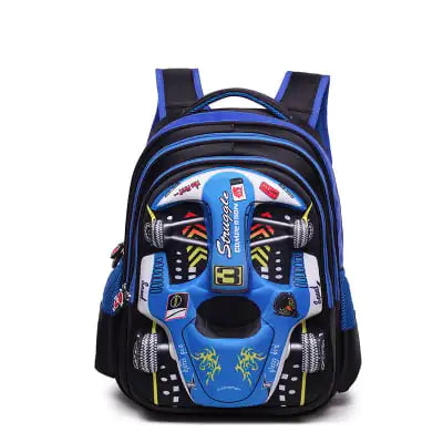 3D Racing Cartoon Backpack for Kids - School Bag ITDinos®
