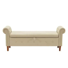 Load image into Gallery viewer, Beige Multifunctional Storage Rectangular Sofa Stool ITDinos®
