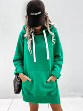 Load image into Gallery viewer, Women&#39;s Fleece Hooded Long-Sleeve Sweater with Slits
