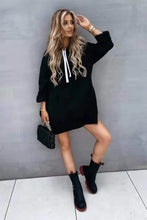 Load image into Gallery viewer, Women&#39;s Fleece Hooded Long-Sleeve Sweater with Slits
