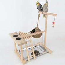 Lade das Bild in den Galerie-Viewer, Solid Wood Parrot Training Stand with Climbing Ladder ITDinos®
