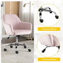 Load image into Gallery viewer, Accent Chair Modern Home Office Leisure Chair With Adjustable Velvet Height And Adjustable Casters
