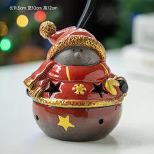 Load image into Gallery viewer, Ceramic Christmas Santa Snowman Incense Burner ITDinos®
