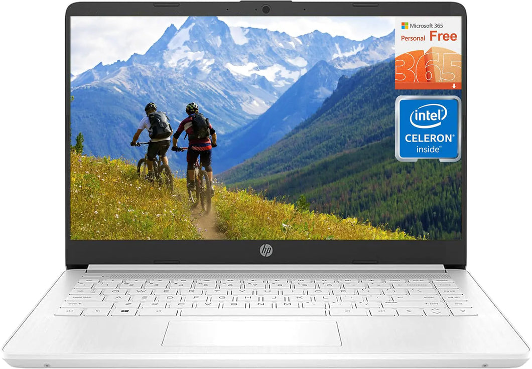 HP Stream 14 Inch Laptop for Students and Business Intel Celeron N4120 White Laptop 16GB RAM + 320GB Storage (64GB eMMC+256GB MSD) ‎Intel UHD Graphics 1-Year Office 365 Windows 11 S ITDinos®