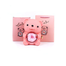 Load image into Gallery viewer, Eternal Rose Teddy Bear Jewelry Gift Box with Necklace ITDinos®
