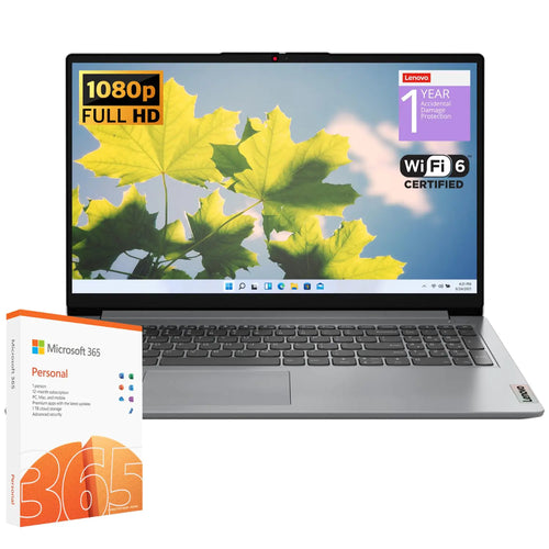 Lenovo IdeaPad 1 Student Laptop Intel Dual Core Processor 12GB RAM 512GB SSD + 128GB eMMC 15.6
