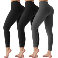 Lade das Bild in den Galerie-Viewer, 3 Pack Leggings for WomenButt Lift High Waisted Tummy Control Workout No See-Through Yoga Pants Reg &amp; Plus Size ITDinos®
