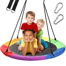 Lade das Bild in den Galerie-Viewer, 40 Inch Tree Swing Saucer Swing for Kids Outdoor Round Swing with Hanging Straps Adjustable Rope Easy to Assembly ITDinos®
