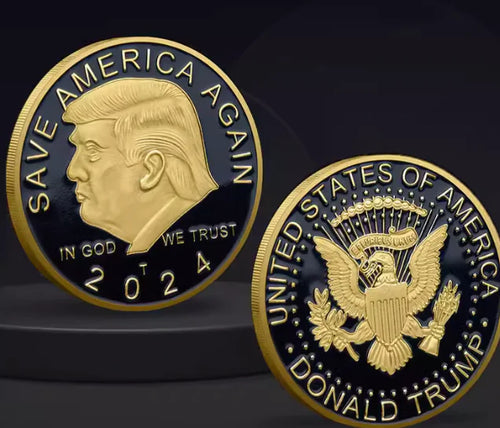 Collectable Trump 2024 Coin with Color Print (Single) ITDinos®