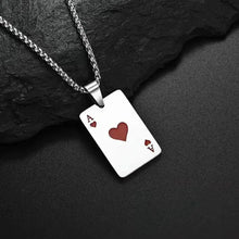 Lade das Bild in den Galerie-Viewer, Stainless Steel Poker Card Necklace
