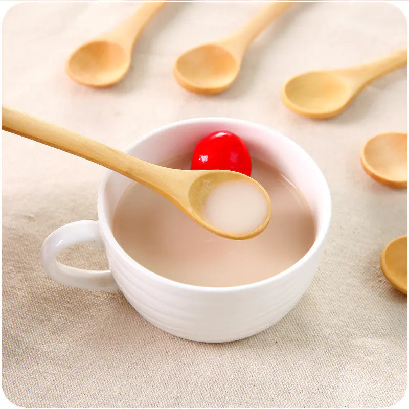 Creative Long Handle Wooden Teaspoon for Home Use ITDinos®