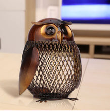 Lade das Bild in den Galerie-Viewer, Owl Piggy Bank, Iron Craft Coin Bank
