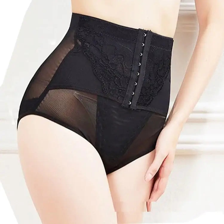 Mid-Waist Mesh Seamless Corset Body Sculpting Panties
